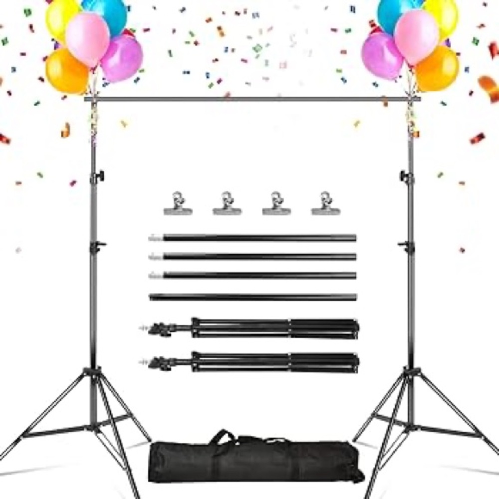 EMART Backdrop Stand 6.5x10ft Adjustable Photo Studio Background Support Kit